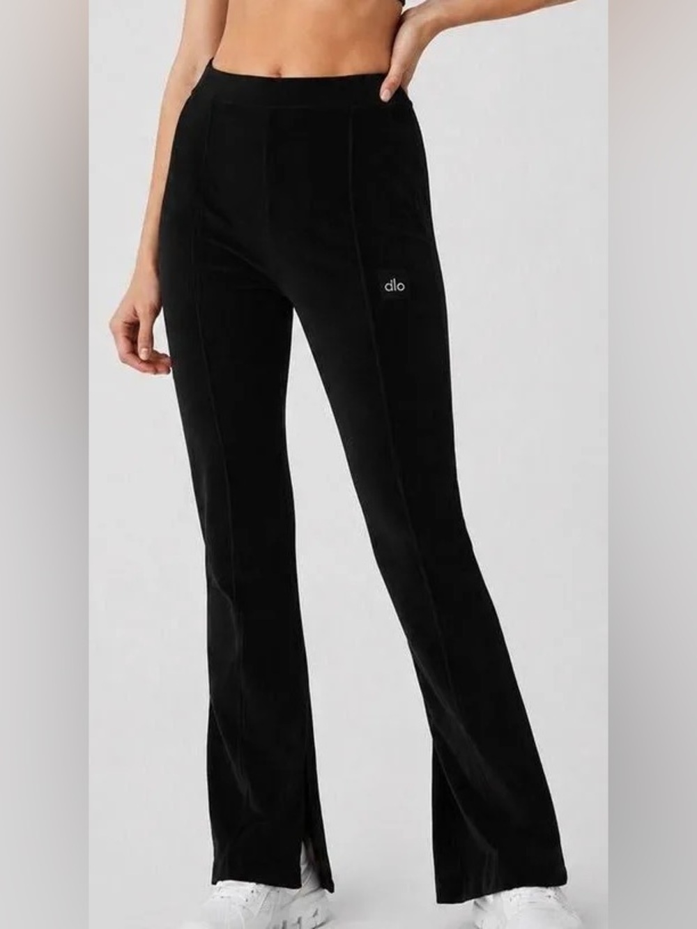 ALO Yoga Black Micro Corduory Pants